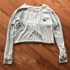 PINK Summer Long Sleeve Crop Top